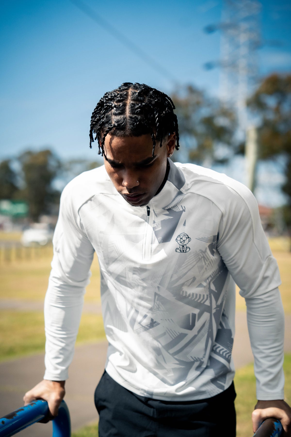 Quarter Zip - White